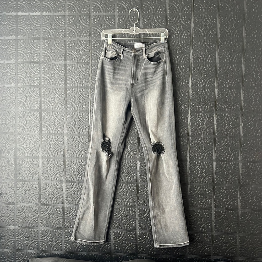 High-Rise Smoky Black Jeans